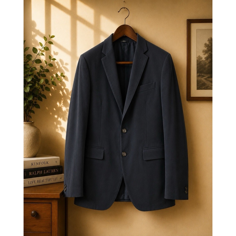 Versace Blazer Mens US 38 Navy Gianni Tailor Made Medusa Made in Italy Coat READ